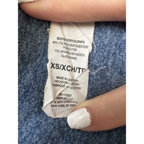 Reebok Women’s XS Blue Long Sleeve Fleece Quarter-Zip Active Pullover Top - Picture 4 of 5